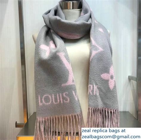 louis vuitton scarf pink and grey|Louis Vuitton checkered scarf.